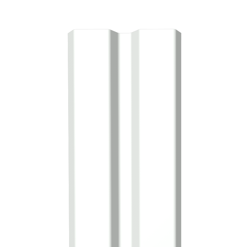 Металлический штакетник Гладкий полиэстер RAL 9003 (Белый) 3000*87*0,45 двухсторонний Прямой
