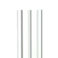 Металлический штакетник Гладкий полиэстер RAL 9003 (Белый) 3000*100*0,4 односторонний Прямой